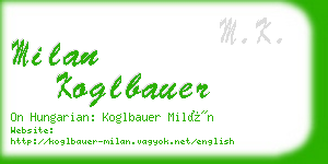 milan koglbauer business card